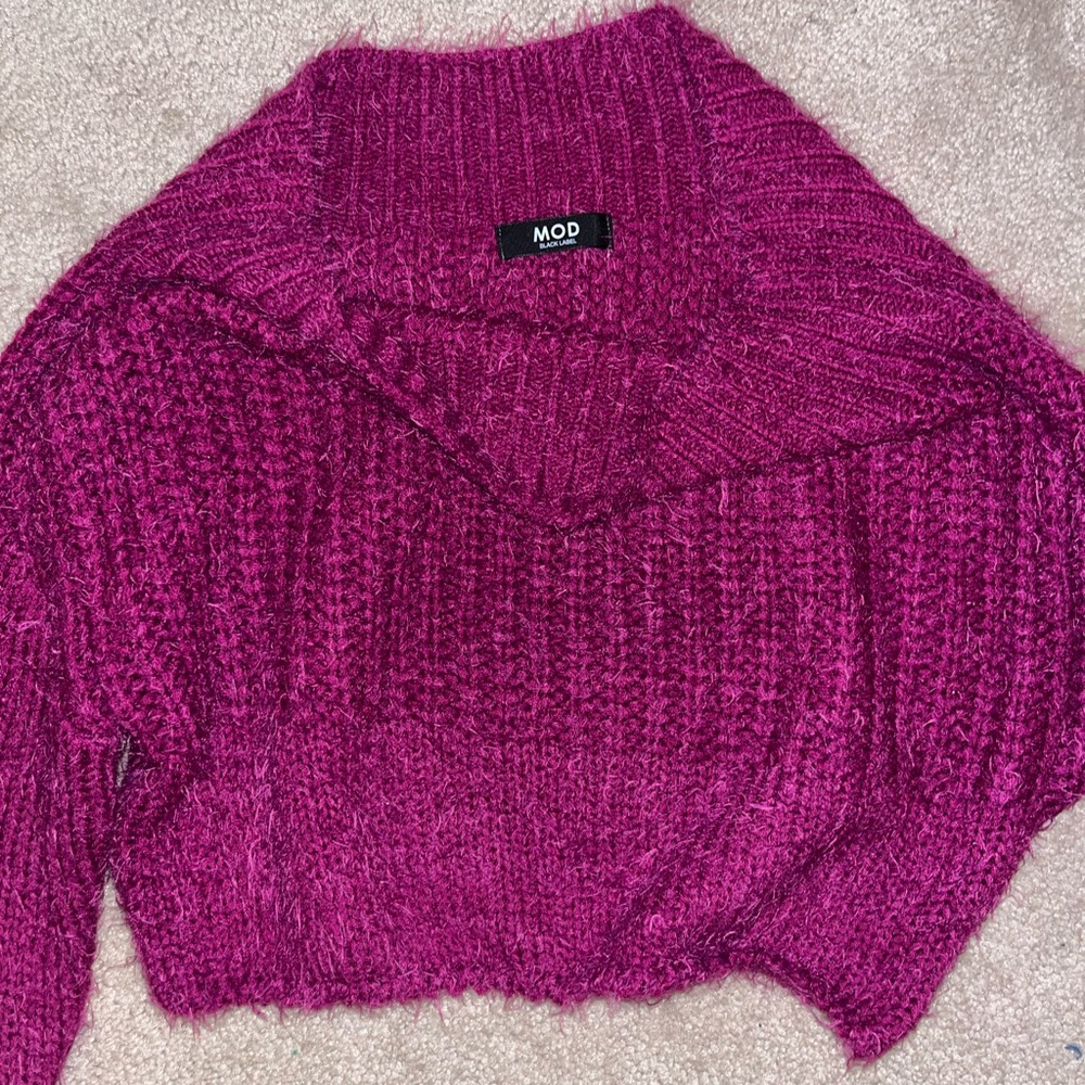 Magenta off the shoulder sweater